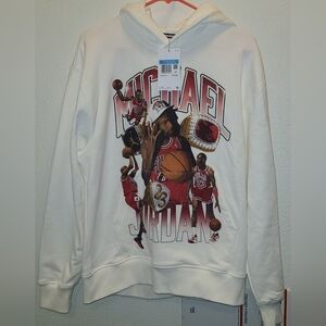 Jordan Graphic Men's Hoodie - White and Red